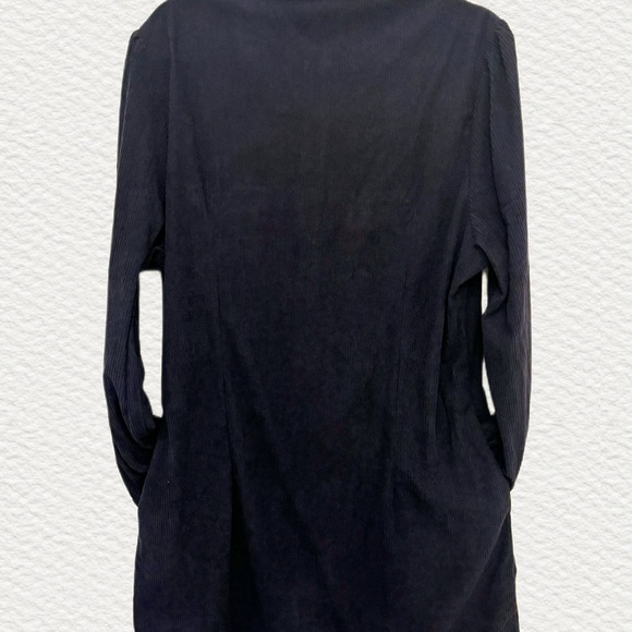 Navy Blue Button-Up Shirt Dress - Alaster Queen, Size XL - Picture 3 of 5